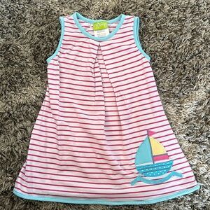 Classic Whimsy toddler girls 3t dress sailboat stripe design